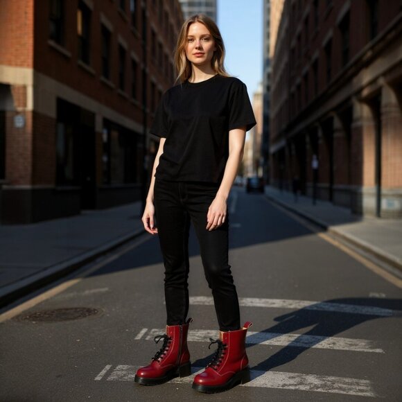 Camper Milah Leather Lace-Up Platform Combat Boots Women’s Size 40 fit 10 NEW - Picture 6 of 6